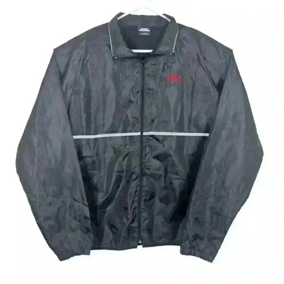 Sports Illustrated Jacket Mens XL‎ Black Full Zip Windbreaker Reflective - Picture 1 of 7